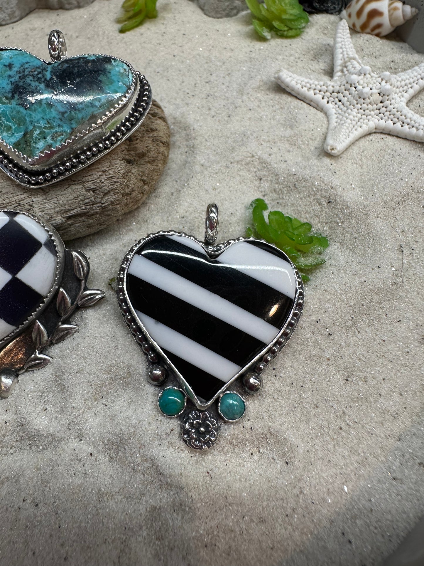 Mosaic and turquoise necklace