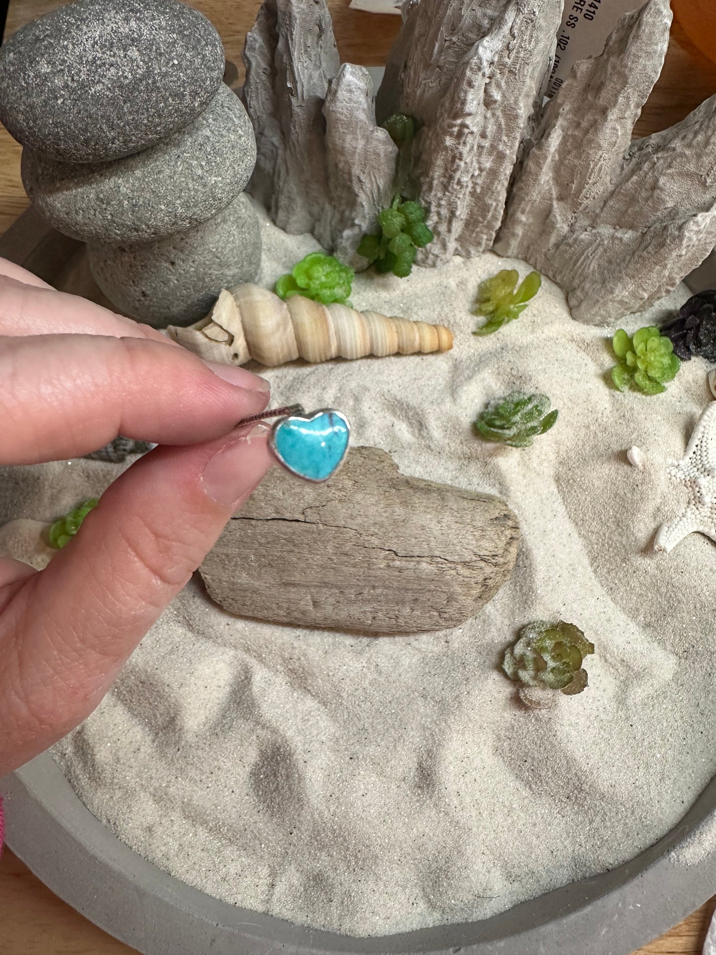 Kingman Turquoise Heart Bookmark