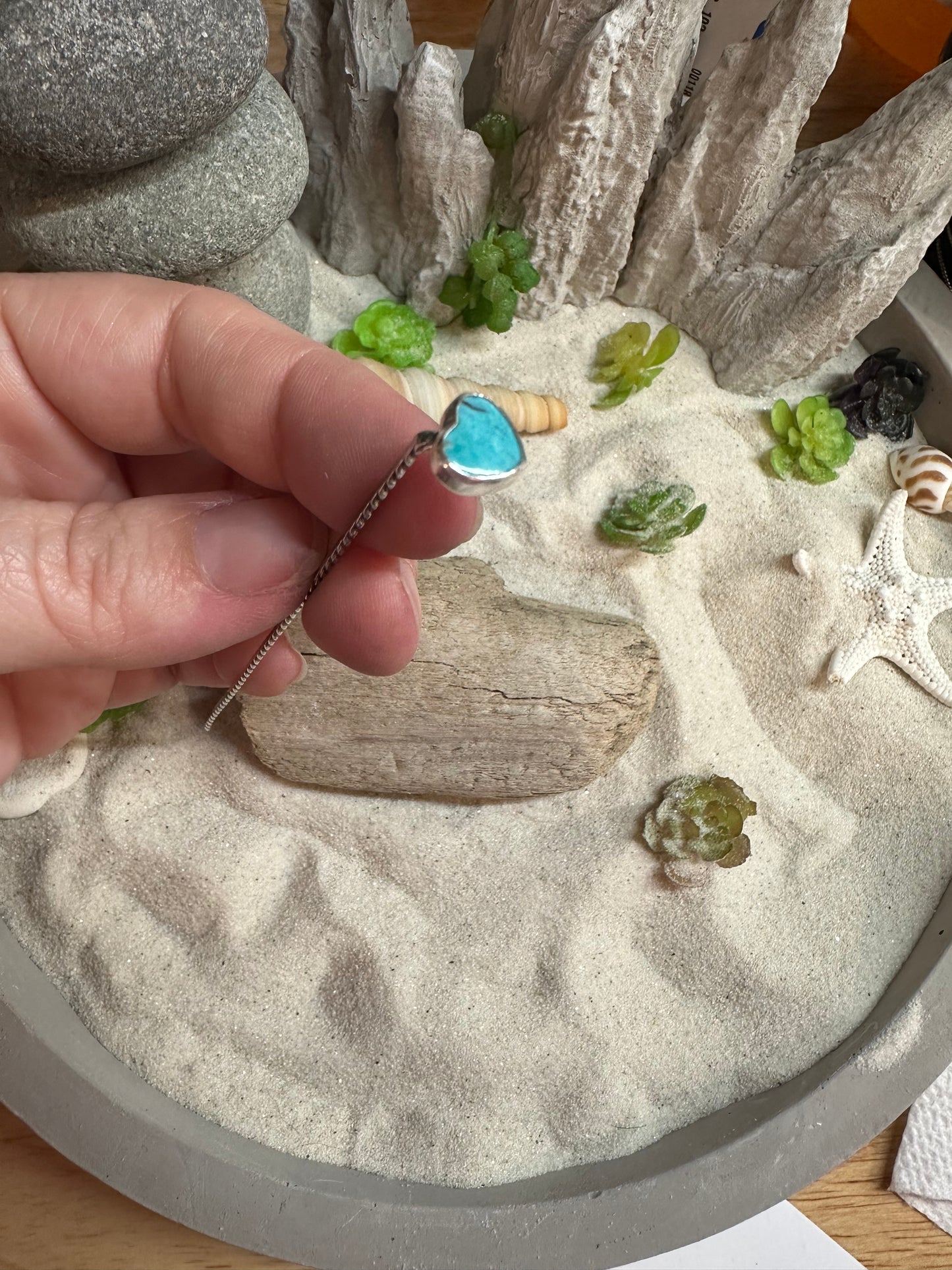 Kingman Turquoise Heart Bookmark