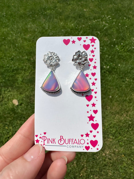 Aurora opal Statement earrings