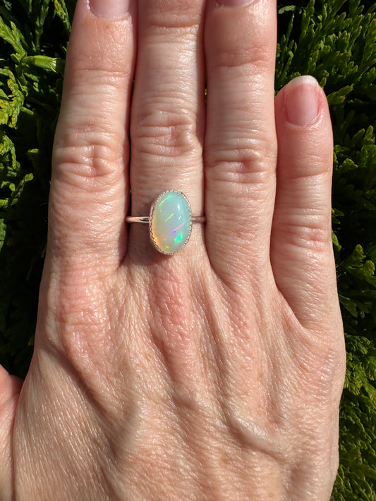 Welo opal ring size 8