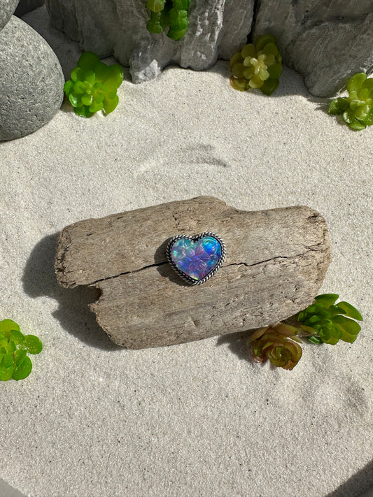 Aurora Heart Ring- Made to order
